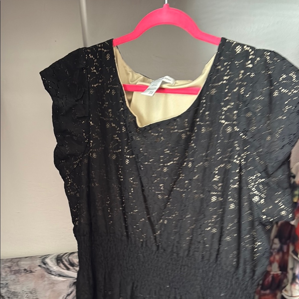 American Rag Black Sheath Dress V-Neck Sleeveless